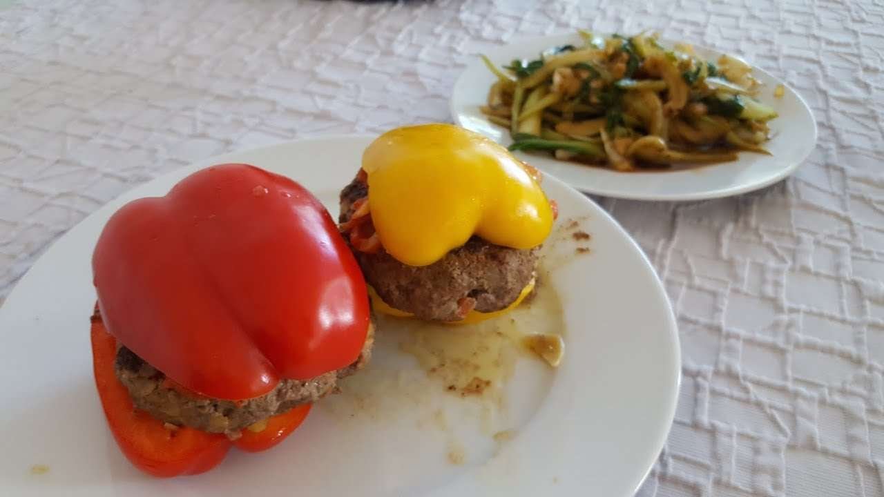15 minutes Burger dinner recipe（with Paprika Buns's Carb Free）8/100