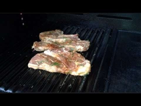 Lamb Chop with Rosemary & Paprika on BBQ, Cook Lamb (Recipe)! Quarter Australian Lamb