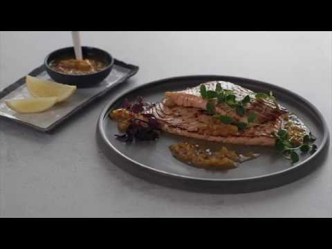 Salmon Fillet with Yellow Paprika Salsa