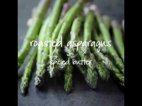Roast British asparagus with smoked paprika and thyme butter