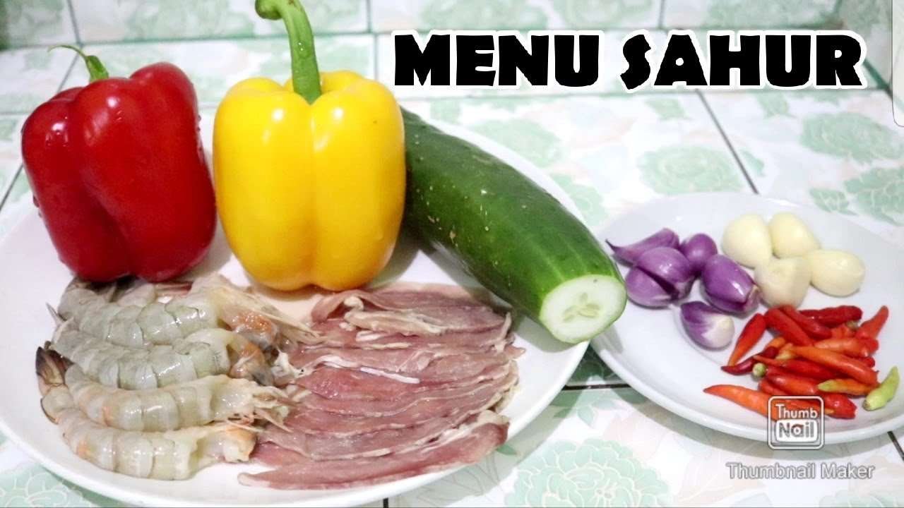 MENU SAHUR SIMPLE TUMIS PAPRIKA UDANG SUPER SEGER