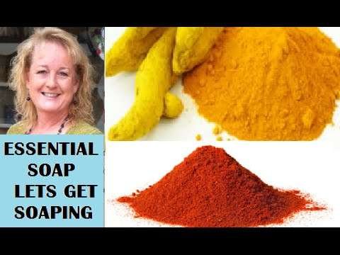 How to color Hot Process Soap with Turmeric and Paprika