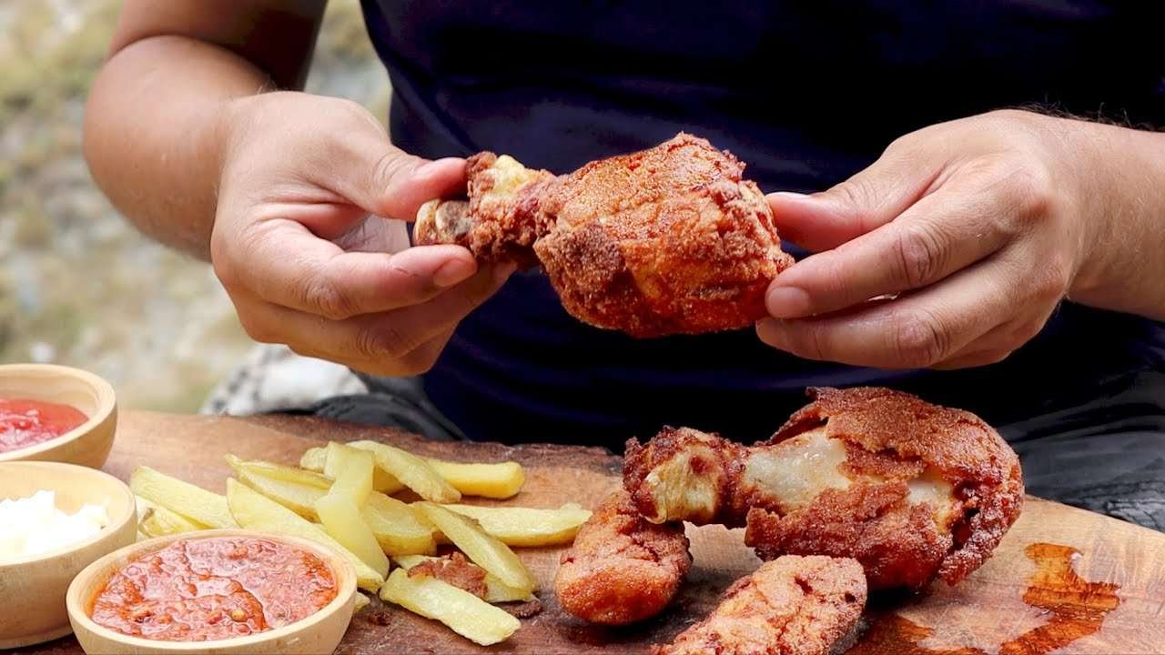 DOĞADA EN LEZZETLİ ÇITIR TAVUK YAPIMI | The Best Fried Chicken Recipe | How to Make Fried Chicken
