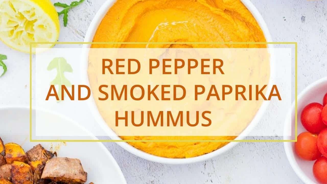Roasted Red Pepper and Smoked Paprika Hummus (Vegan)