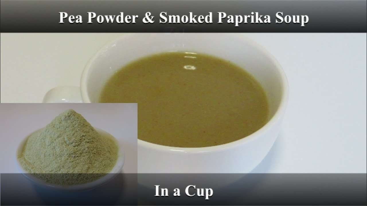 Pea & Smoked Paprika Soup made with Pea Powder in a cup