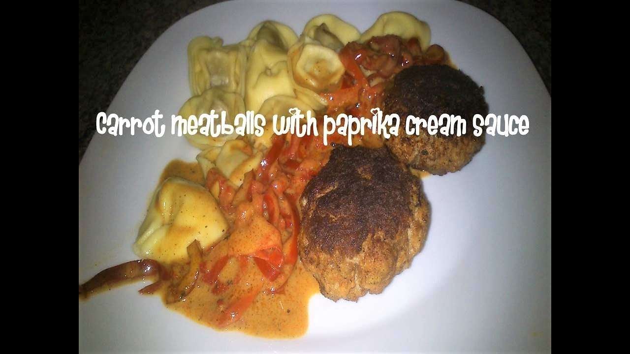 Carrot meatballs with paprika cream sauce recipe