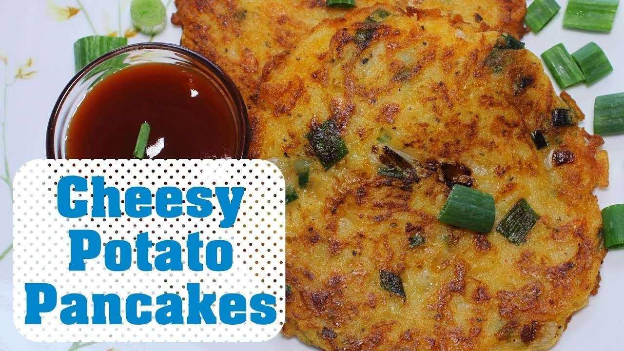 Cheese Potato Pancakes Without Eggs | Easy Potato Pancake | Tea Time Snack Recipe