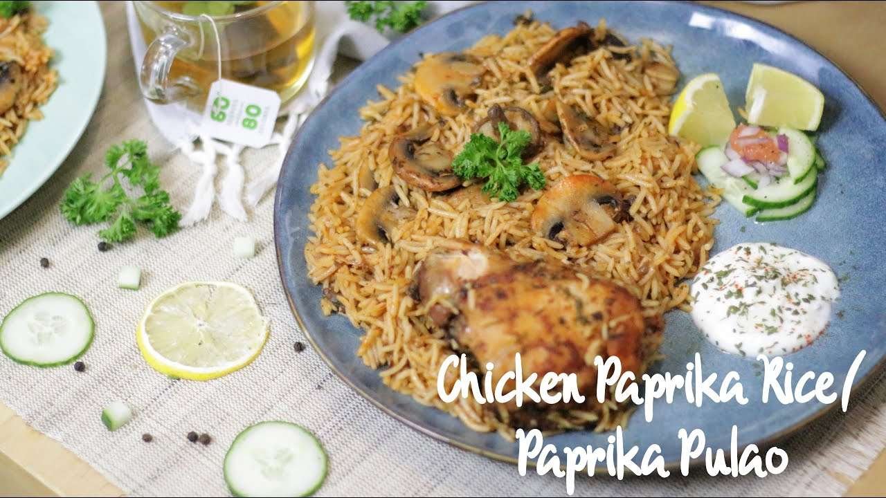 Juiciest Chicken Paprika Rice with Mushrooms | Chicken Paprika Pulao | Your Food