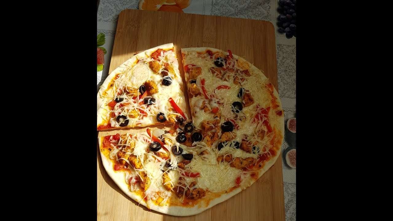 Paprika chicken pizza