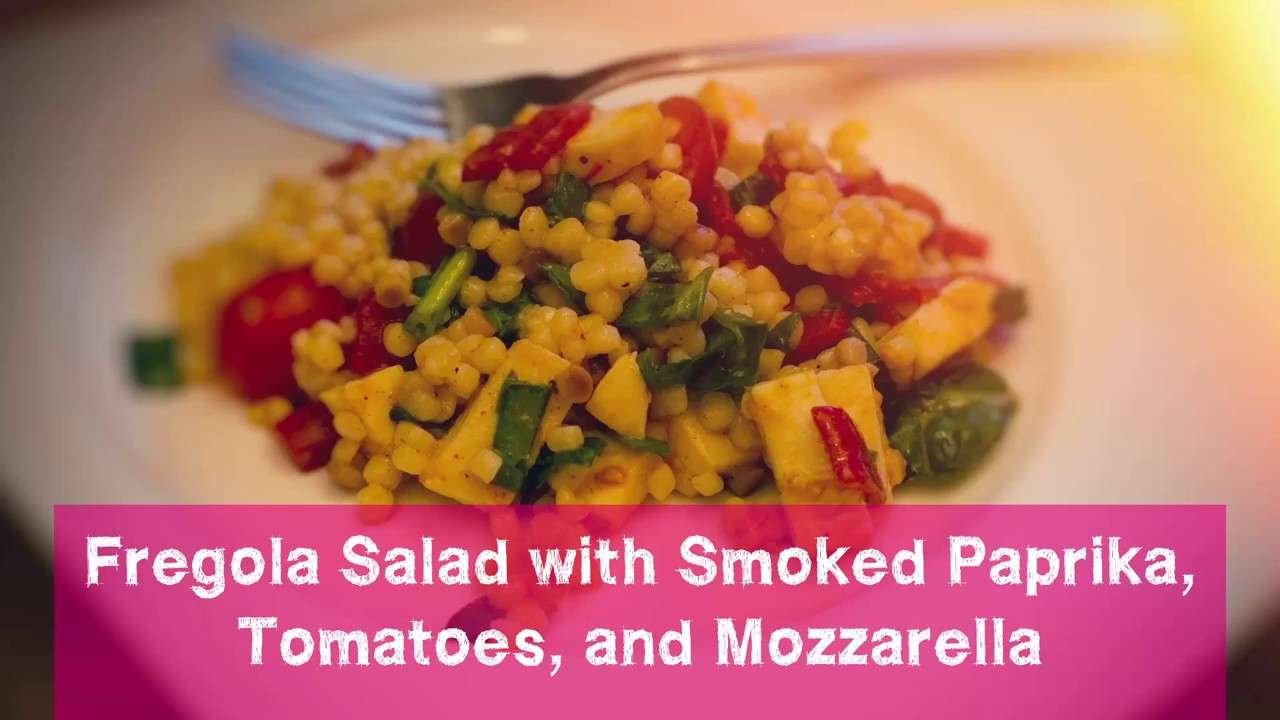 Fregola Salad with Smoked Paprika, Tomatoes and Mozzarella | Kitchenando