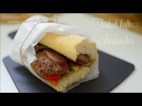 Easy Turkish Kofte Sandwiches | Somun Bread Recipe(Turkish Baguette recipe)