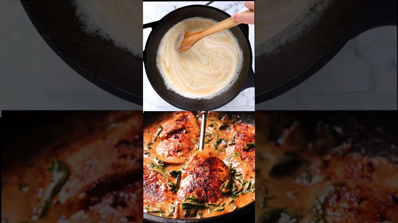 Chicken and Spinach in Creamy Paprika Sauce