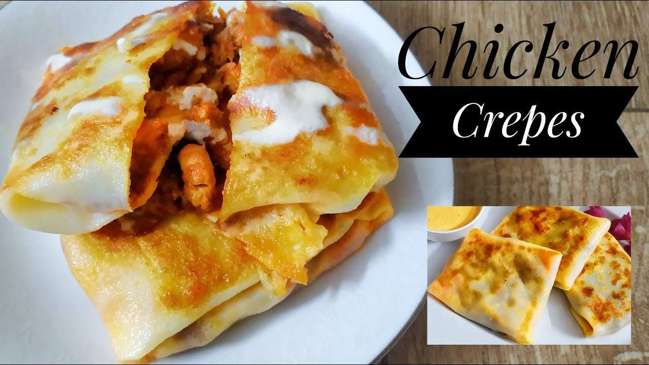 Tasty Chicken Crepes- Easy Breakfast/Snack recipe