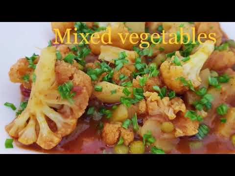 Mixed vegetables recipe /easy and quick way to cook mixed vegetables.طرز تهیه سبزی جات مکس