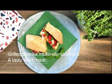 15 min meals | Grilled paprika- mozzarella sandwich : A tasty lunch treat