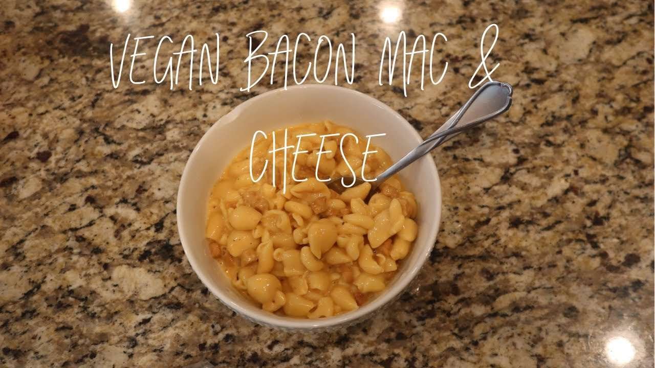 Vegan Tempeh Bacon Mac and Cheese