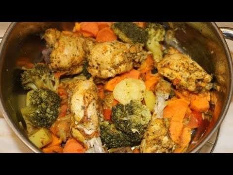 RECETTE POUR PERDRE DU POIDS POULET AUX LÉGUMES VAPEUR FACILE (CUISINERAPIDE)