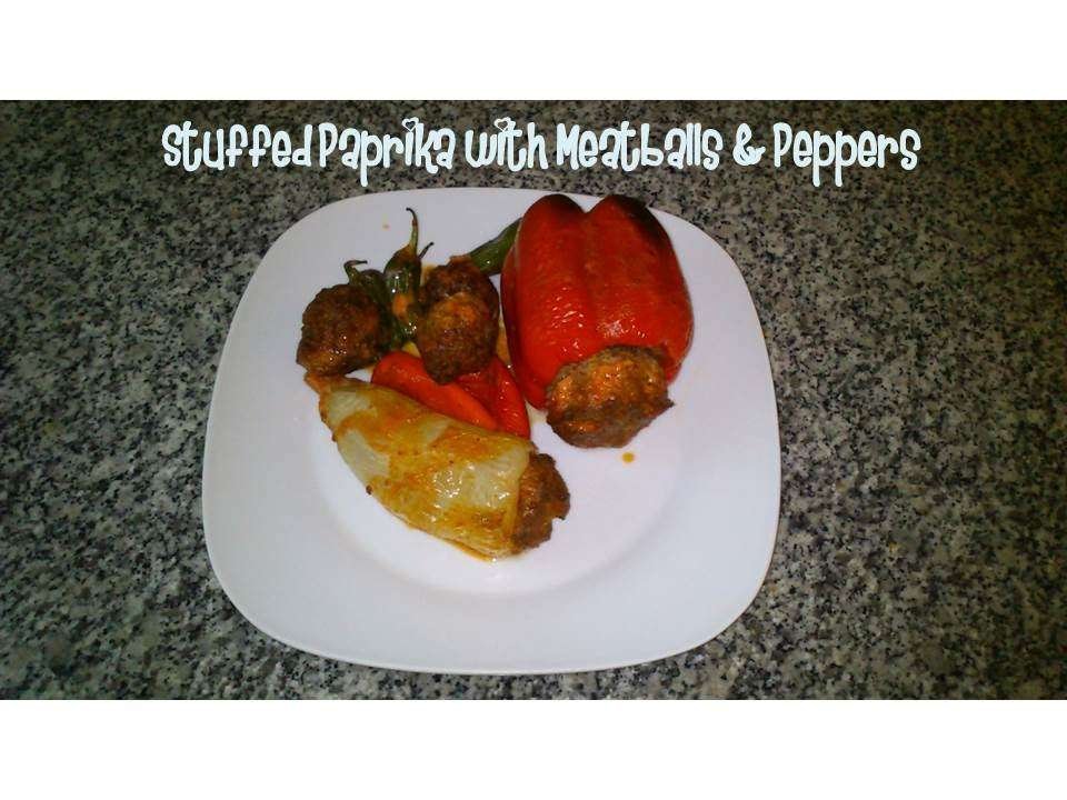 Stuffed paprika with meatballs and peppers recipe