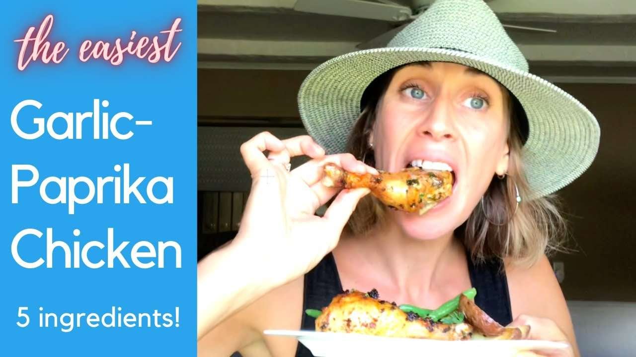 Roasted Garlic-Paprika Chicken Drumsticks. ONLY 5 ingredients!