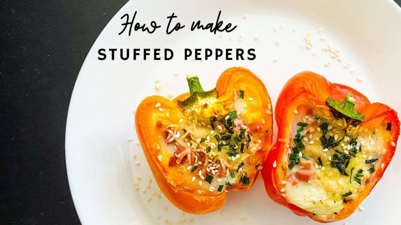 [International Cuisine] Cheesy Stuffed Peppers Recipe |Stuffed Paprika|Easy and Healthy Recipe