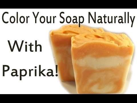 Soap Naturally Colored With Paprika-Blood Orange Scent