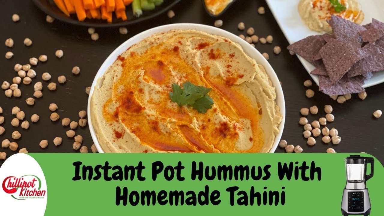 The Best Instant Pot Hummus Recipe From Dried Garbanzo Beans |Ready Under 1 Hour| No Soaking Needed