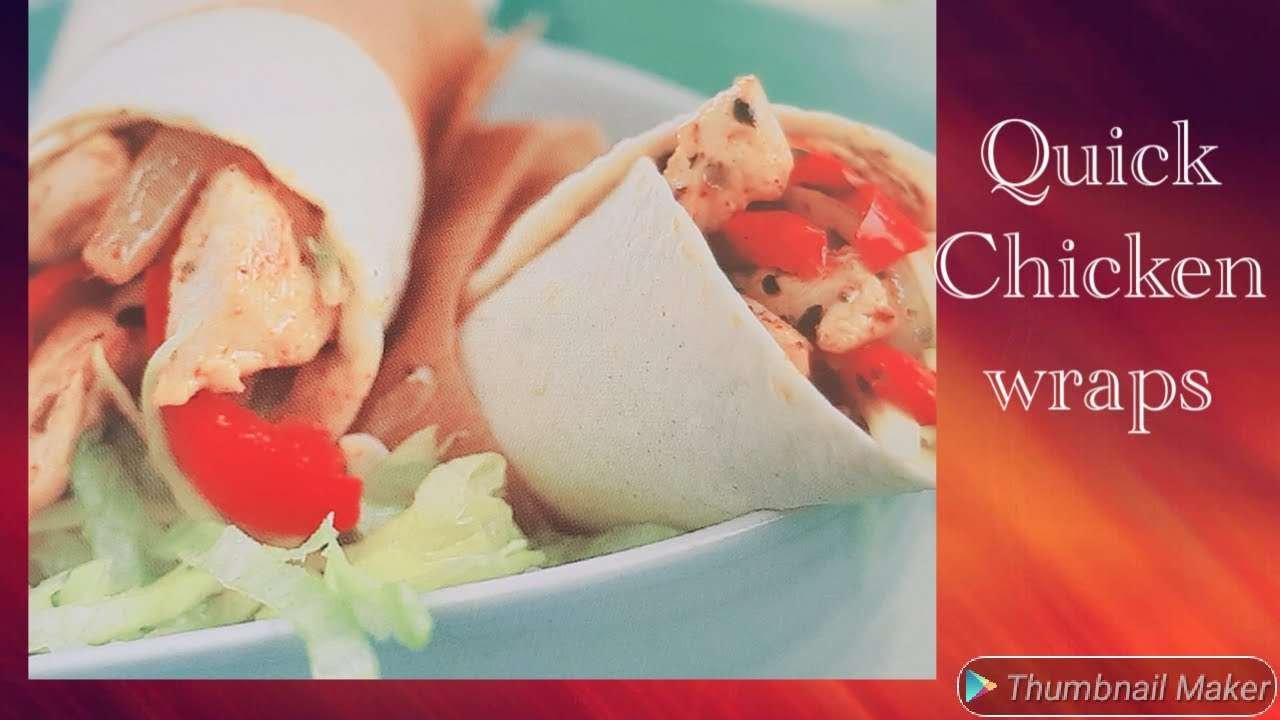 3 Minute Quick Chicken Wraps- Easy Sandwiches recipe for kids lunchbox PERFECT in taste