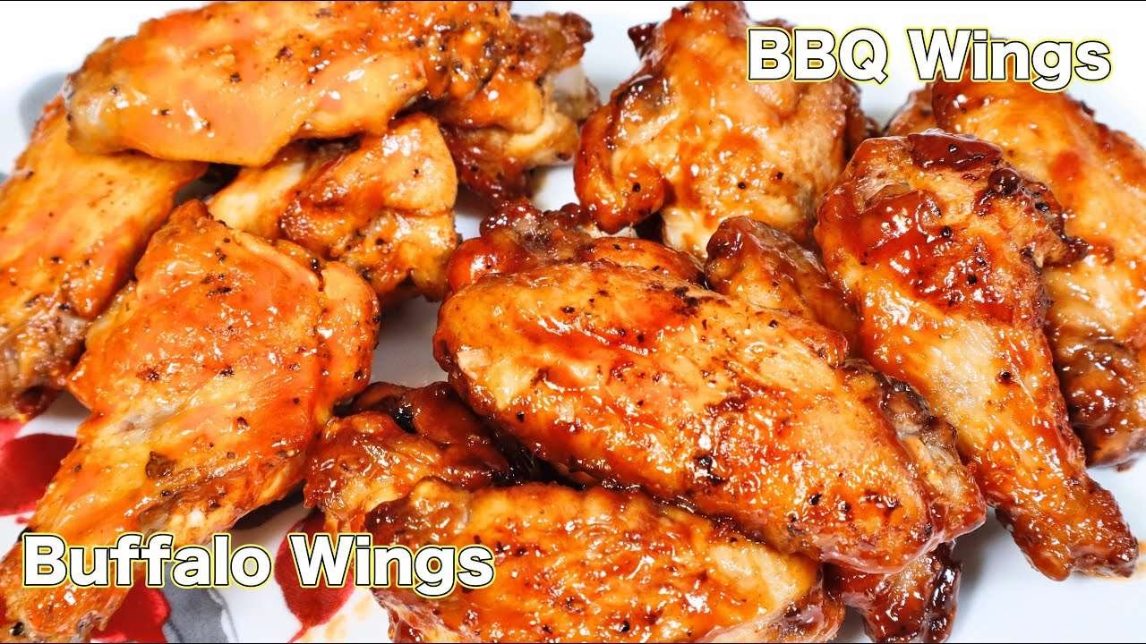 AIR FRIED CHICKEN WINGS | BBQ WINGS AND BUFFALO WINGS | EASY RECIPE | QUICK & DELICIOUS