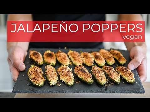 VEGAN JALAPENO POPPERS RECIPE | DAIRY FREE OVEN BAKED!