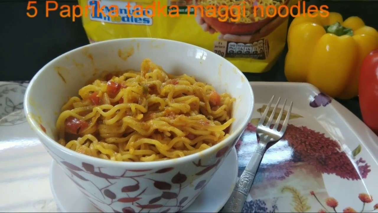 5 Paprika🔥tadka maggi noodles