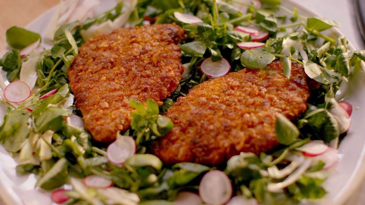 Crunchy chicken cutlets recipe – Simply Nigella: Episode 2 – BBC Two
