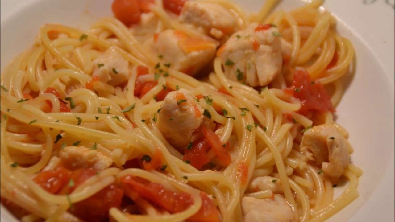 Recette cookeo spaghettis poulet tomates paprika