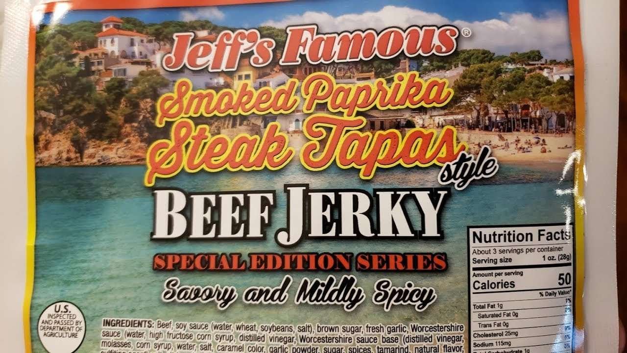 Jeff's Famous Jerky "Smoked Paprika Steak Tapas Style" Beef Jerky Review