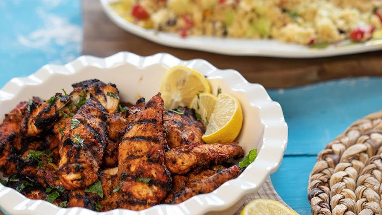 Harissa BBQ Chicken with Couscous: Ready in 30 Minutes: Back to School Meals in Minutes!