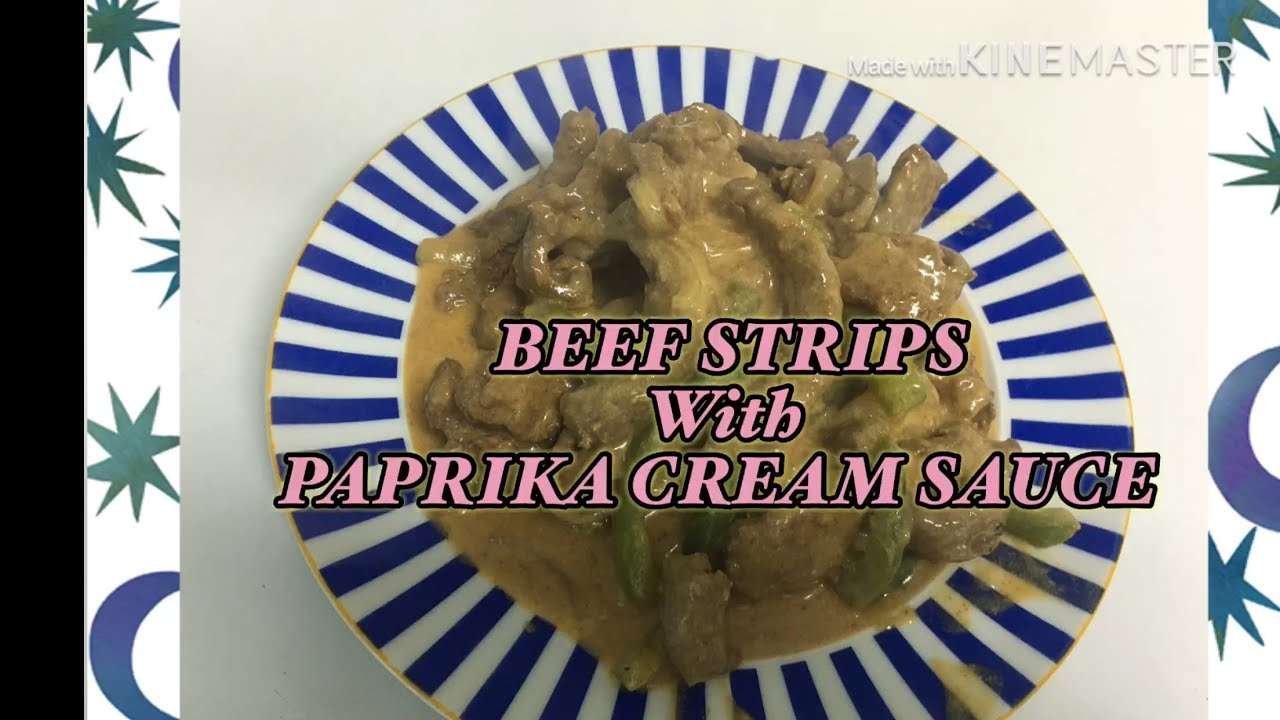 How to Cook  BEEF STRIPS w/ PAPRIKA CREAM SAUCE #yummy #creamybeef