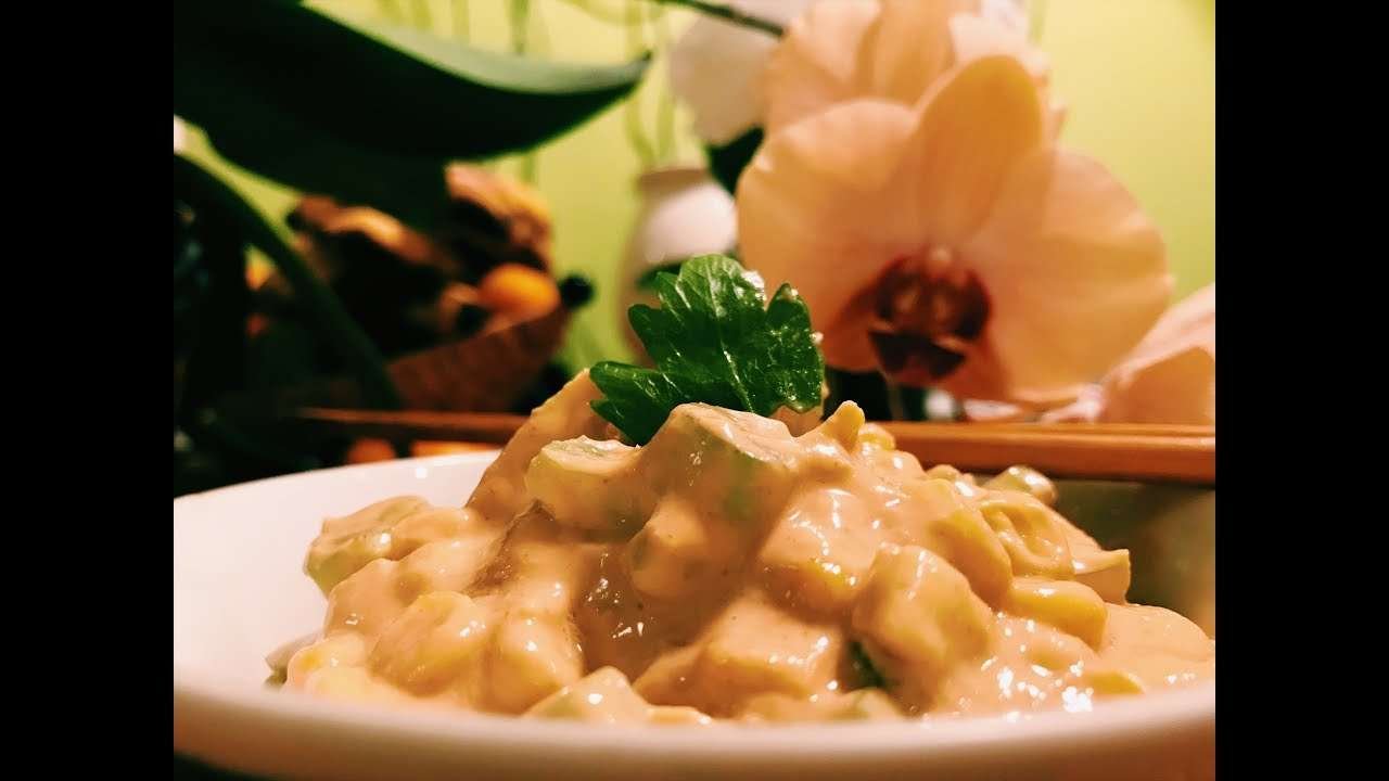 Corn Celery with Paprika Walnut Mayonnaise (vegan, raw, oilfree) ~ Take 3