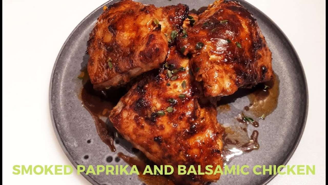 훈제 파프리카와 레몬 양념 치킨 구이 & 샐러드 Smoked Paprika and Balsamic Chicken with Salad