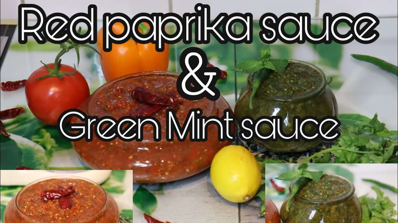Homemade Easy Sauce Recipes Red Paprika Sauce & Green Mint Sauce #paprikasauce | Cooking with Khanam