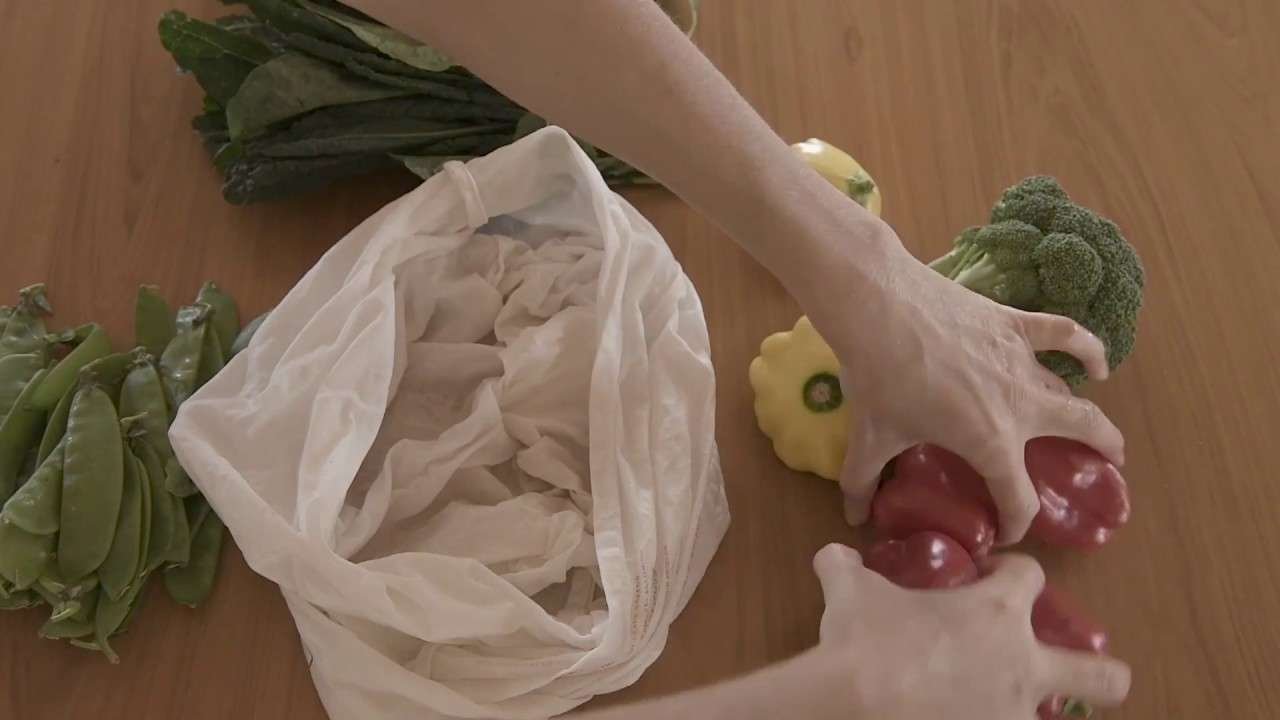 How to Store Peppers/Capsicum/Paprika using Re-usable, Eco friendly Hemp Veggie Bag