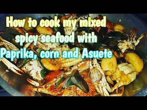 EPISODE 2 | COOKING SPICY SEAFOOD WITH PAPRIKA, CORN AND ASUETE | WENMANANGKITCHENET | VLOG