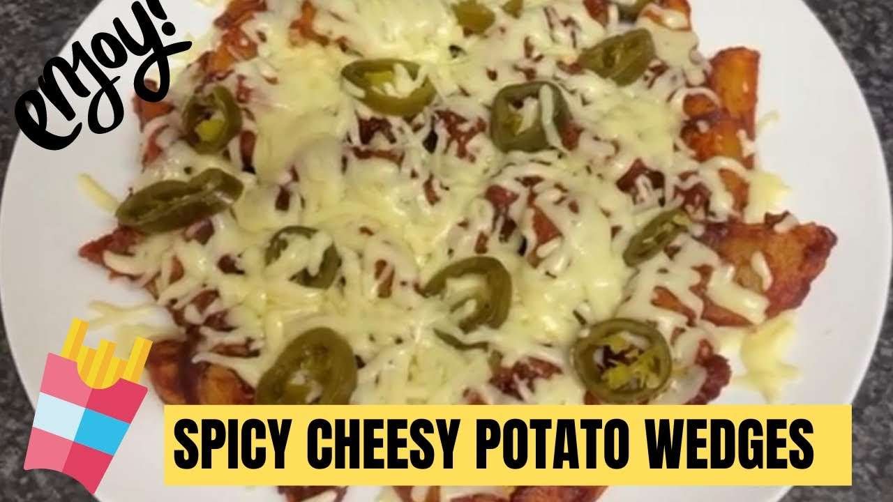 SPICY CHEESY POTATO WEDGES| SNACK RECIPES| QUICK AND EASY