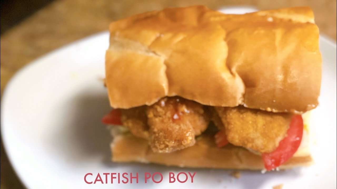 SPICY CATFISH PO’ BOY SANDWICH | HOMEMADE PO BOY | #cajunfoodathome #tastysandwiches