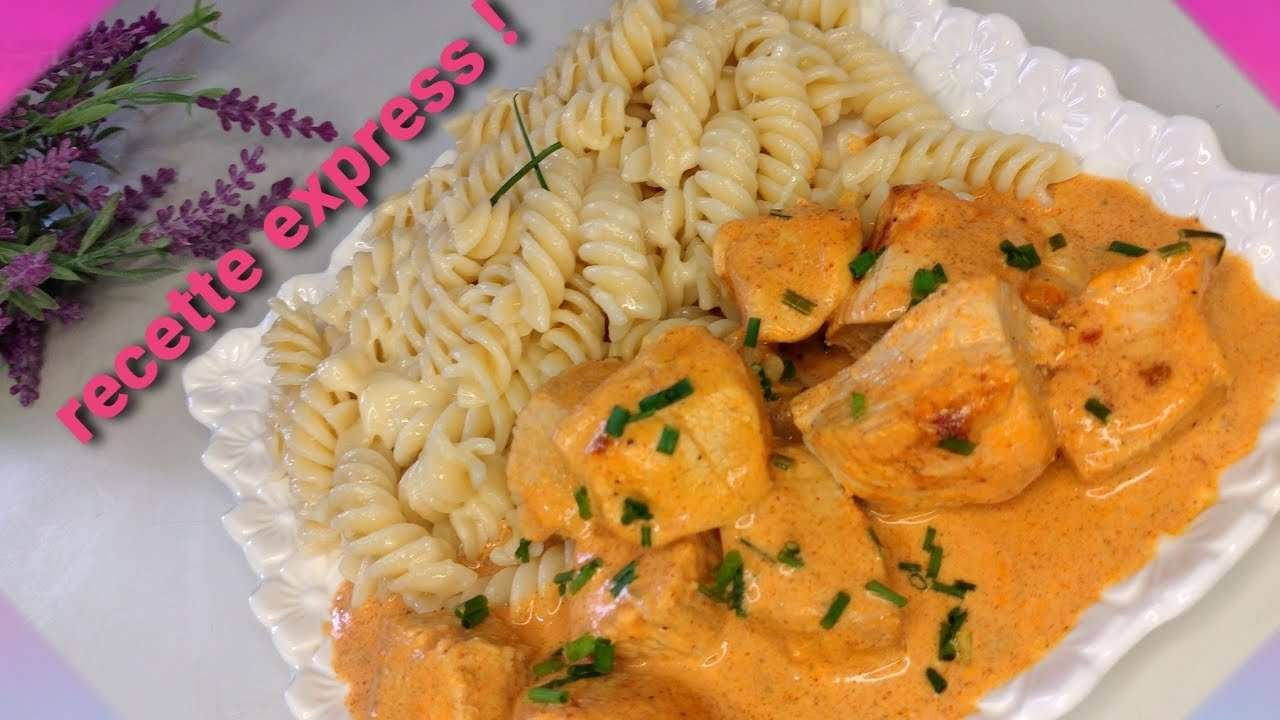 Poulet express/sauce paprika et ciboulette. Trop bon!