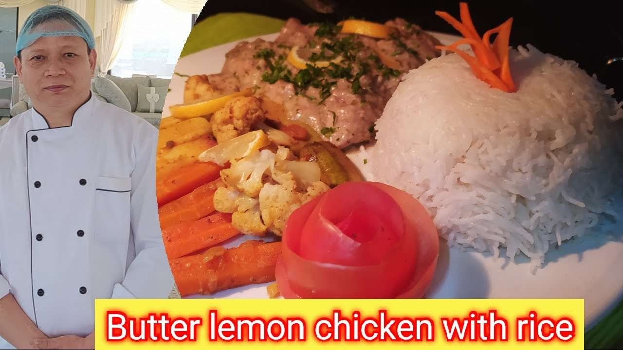 BUTTER LEMON CHICKEN WITH RICE / CHICKEN WITH BUTTER LEMON SAUCE / LEMON  CHICKEN  COOK WITH SUZAN /