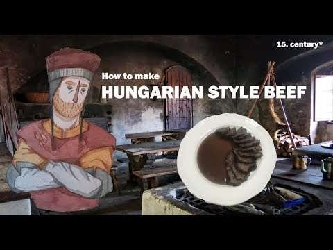 How to make Hungarian Style Beef | 15th century cooking | czech