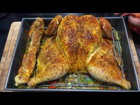 GARLIC HERB ROASTED CHICKEN | HOW TO COOK A WHOLE CHICKEN || FRUGALLYT