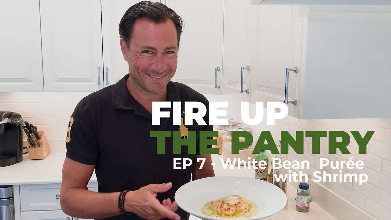 Fire Up The Pantry – Italian Inspired White Bean Purée with Shrimp