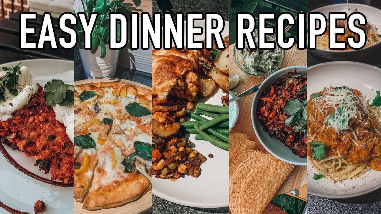 5 DINNER RECIPES | QUICK AND EASY MEAL IDEAS ON A BUDGET | VEGETARIAN