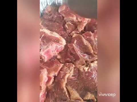 Tasty oven grilled lamb chops with jollof rice.
