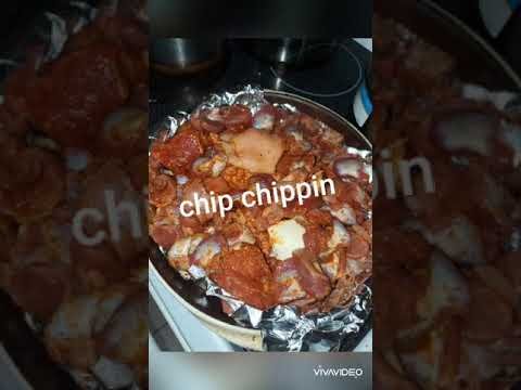 Tasty pork and gizzard sauce with noodles